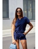 Damen-Overall mit kurzen Beinen, Marineblau 4351 – Online-Shop – Boutique